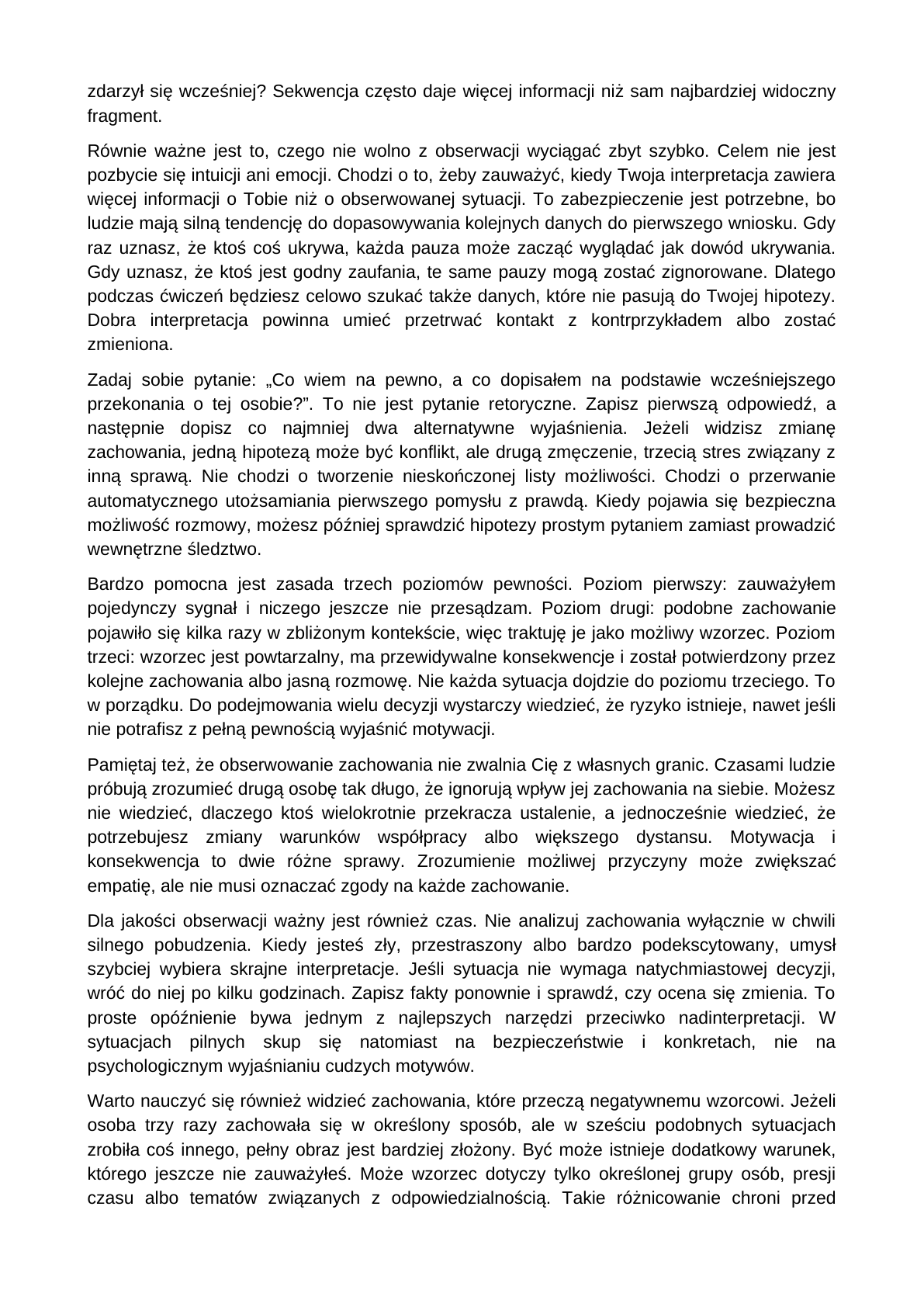 CZYTAJ ZACHOWANIA TOM III - Program nauki znaczeń róznych ludzkich zachowań w 20 dni
