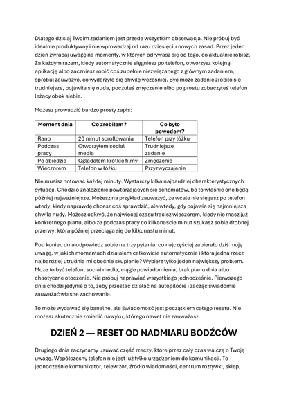 STALOWY RESET - program zmiany umysłu w 20 dni
